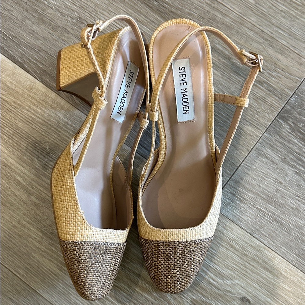 Steve Madden Beige and Brown Heels
